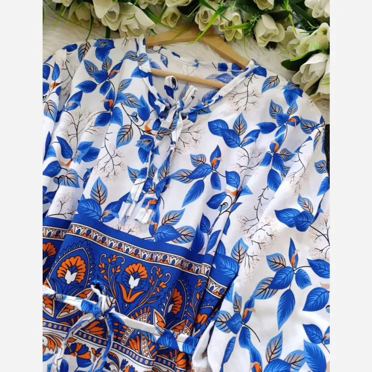 پیراهن ماکسی نخی زنانه فری سایز شیک و راحت مناسب ساحلی و روزمره | رنگ بندی متنوع