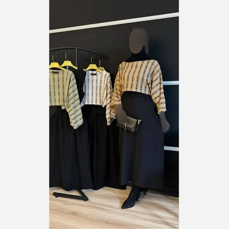 ست سارافون و رویه زنانه نسترن فری سایز تا 46 جنس مراکشی و صوفیا