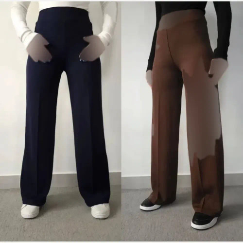 شلوار بگ کبریتی مک لارا زنانه فری سایز 38 تا 48 کرم موکا قهوهای