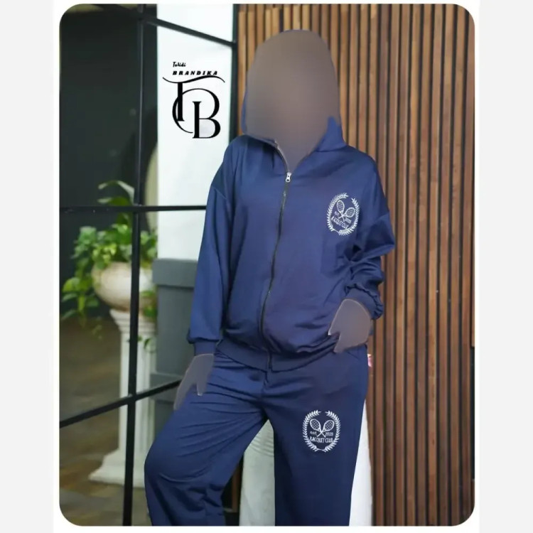 ست سویشرت شلوار گلدوزی شده زنانه جنس گلکسی اسپان فری سایز تا 50