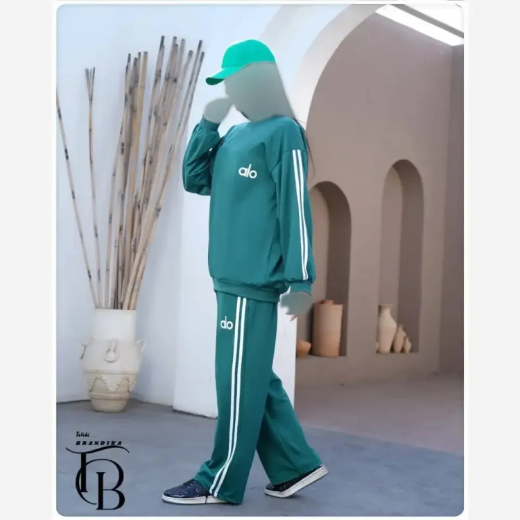 ست دورس شلوار زنانه گلکسی اسپان فری سایز تا 50 سبز مشکی نسکافه ای کرم