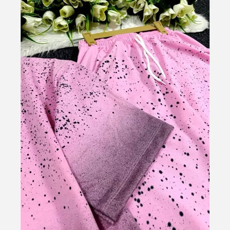 ست تیشرت شلوار کهکشان گلکسی نخ پنبه فری سایز زنانه | رنگبندی متنوع | شیک و با کیفیت