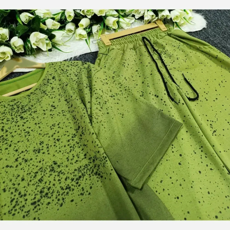 ست تیشرت شلوار کهکشان گلکسی نخ پنبه فری سایز زنانه | رنگبندی متنوع | شیک و با کیفیت