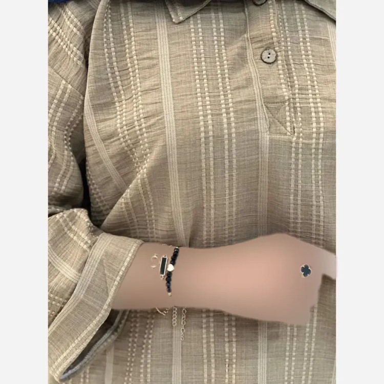 تونیک کوک دوزی شانتون فری سایز زنانه نسکافه ای شیری