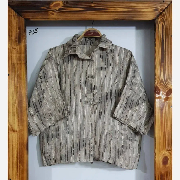 شومیز کوک دوزی گازوییلی فری سایز زنانه شانتون کد 9592