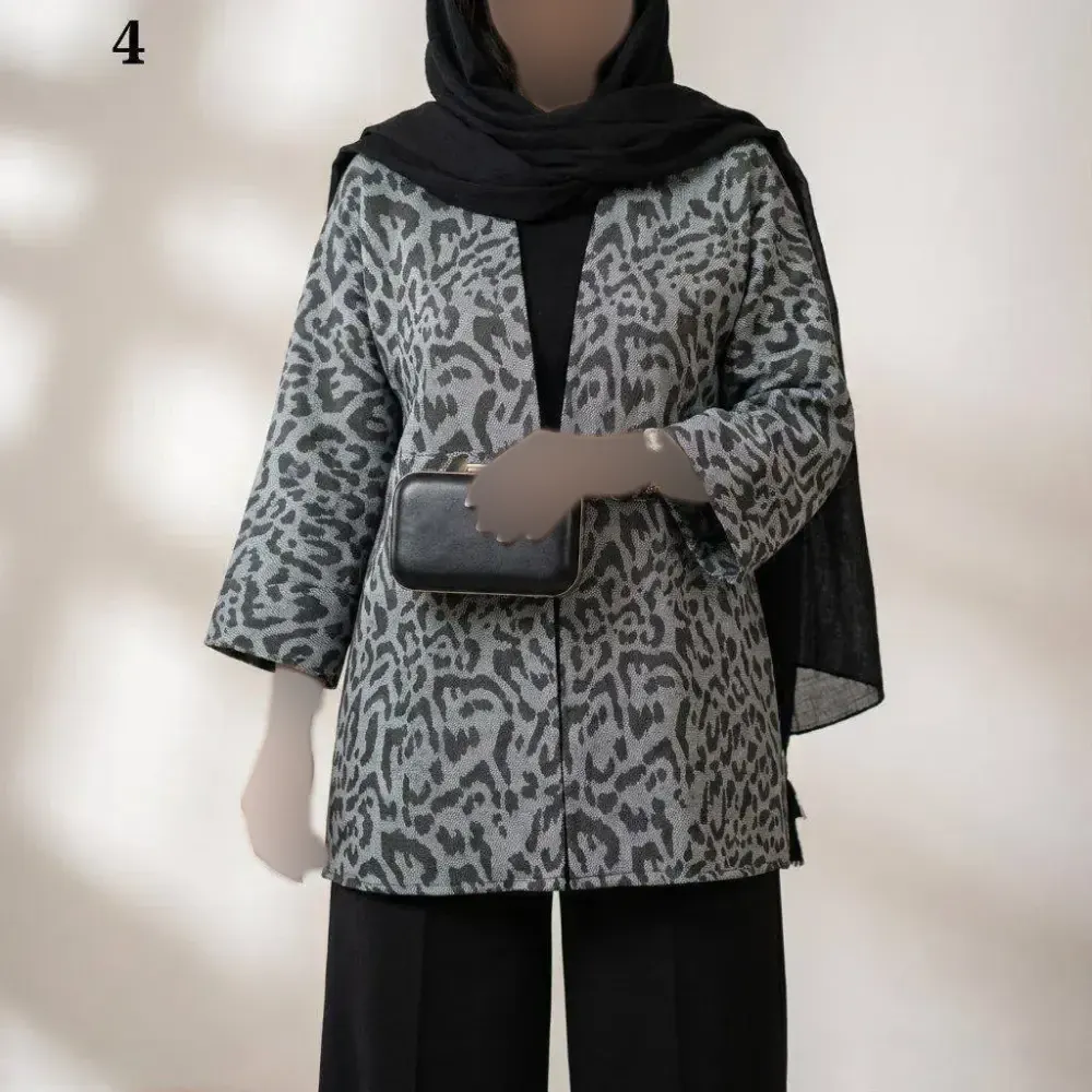 پالتو پلنگی فوتر فری سایز زنانه کد 2994 قد 75