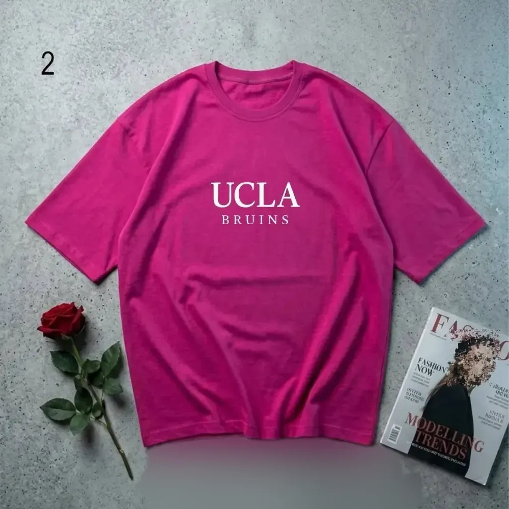 تیشرت نخ پنبه UCLA فری سایز زنانه قد 70 عرض 60 مناسب سایز 44 تا 46