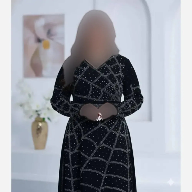 تونیک مجلسی زنانه سایزبزرگ طناز نگیندار مشکی قد 150 سایزبندی 48 تا 60 کرپ مازراتی