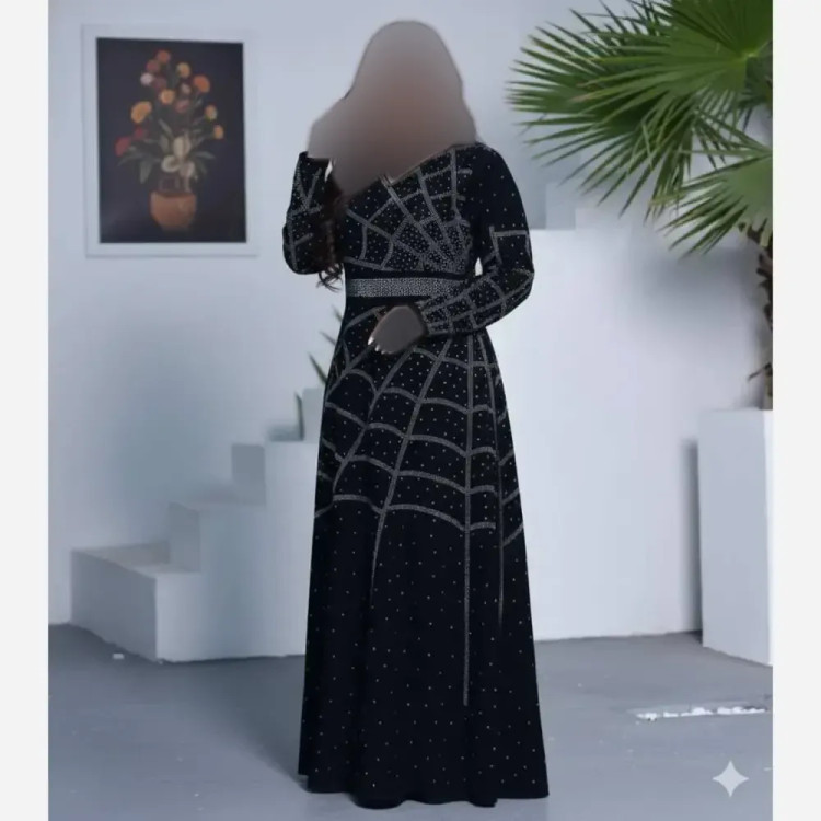 تونیک مجلسی زنانه سایزبزرگ طناز نگیندار مشکی قد 150 سایزبندی 48 تا 60 کرپ مازراتی