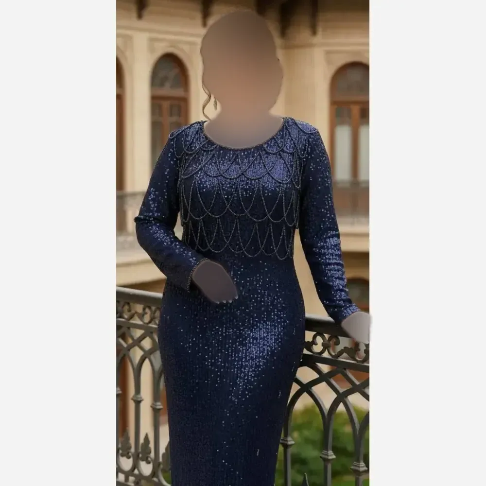 پیراهن میدی زنانه سیما پولک زارا سایزبندی 42 تا 56 قد 110 سانت مشکی سبز سورمه ای