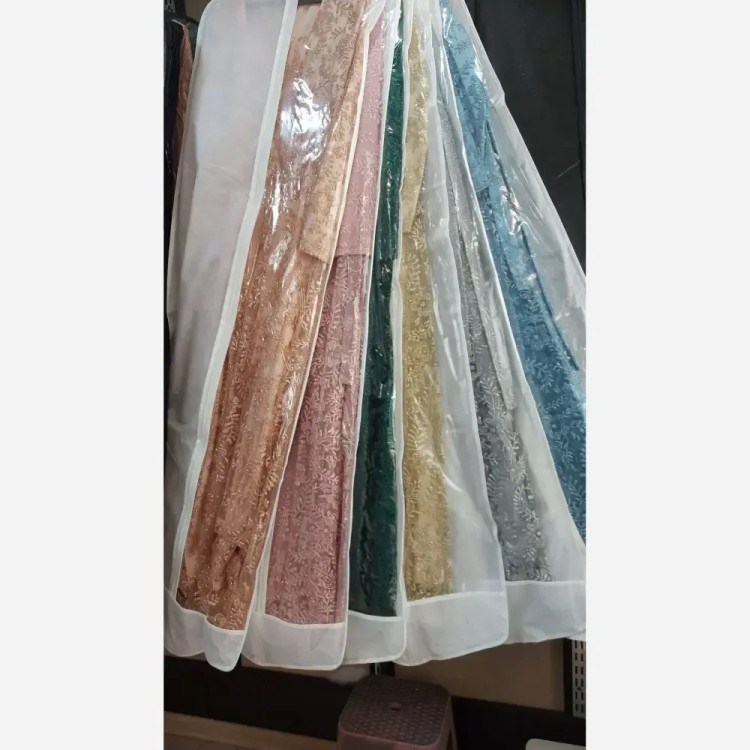 پیراهن پوشیده سایزبزرگ نغمه حریر شاین پفکی قد 155 سایزبندی 50 تا 58