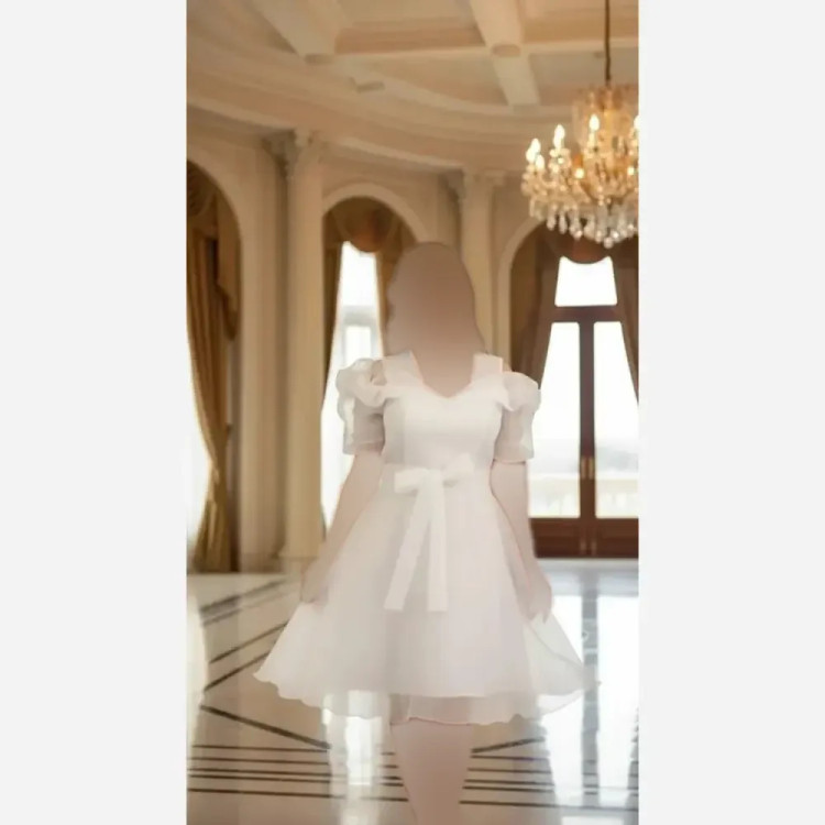 مانتو زنانه حریر بیده هانا سفید قد 100 سایز 44