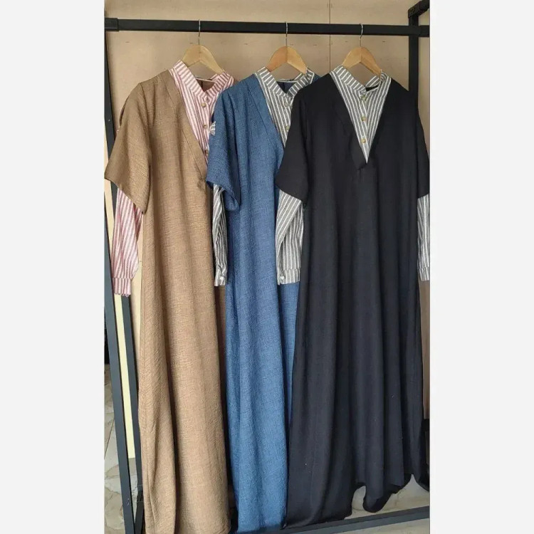 مانتو زنانه طرح ستایش شانتون و لینن قد 140-142 دکمه کاربردی مشکی سورمه ای نسکافه ای سایز 1 و 2