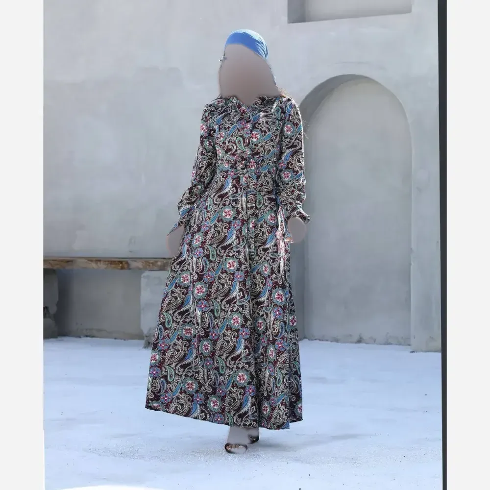 پیراهن طرح ژاله کرپ زنانه سایز 1 و 2 با زیپ و دکمه کاربردی