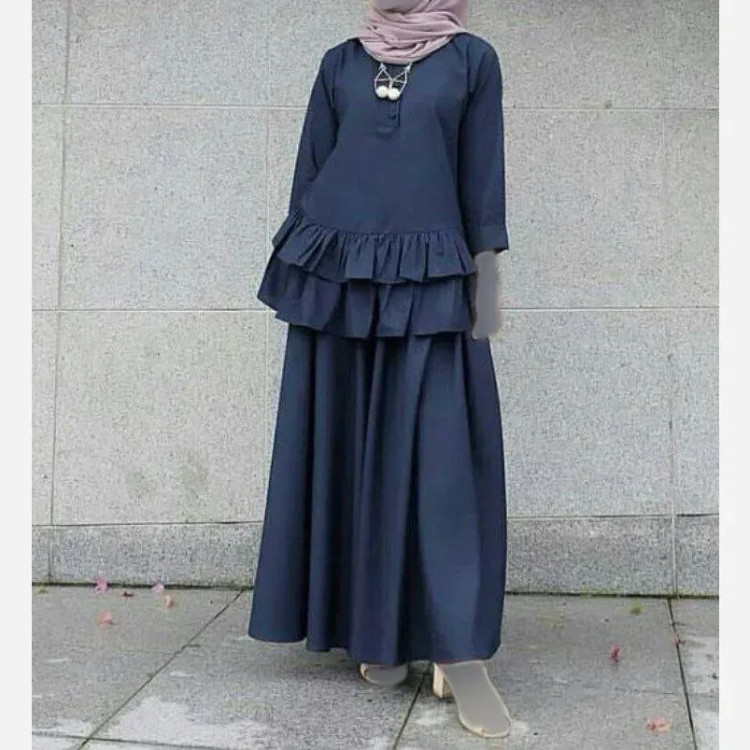 دوتیکه کرسپو طرح سروناز زنانه سایز فری (38-48) سبز مشکی سورمه ای