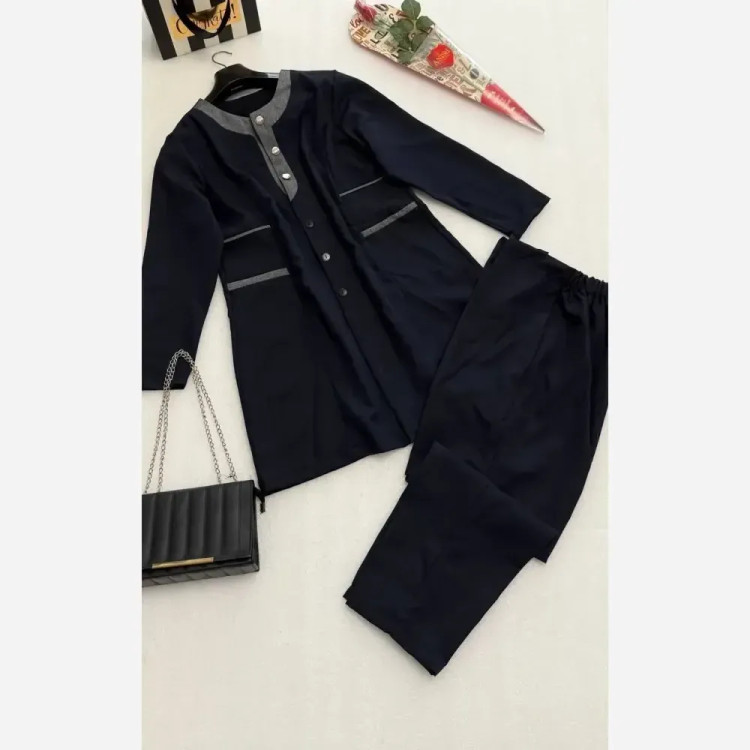 ست مانتو و شلوار اداری مریلا فری سایز مکانیک پرشین پرومکس