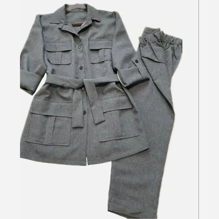 ست مانتو و شلوار هنگامه فری سایز مکانیک پرومکس درجه یک