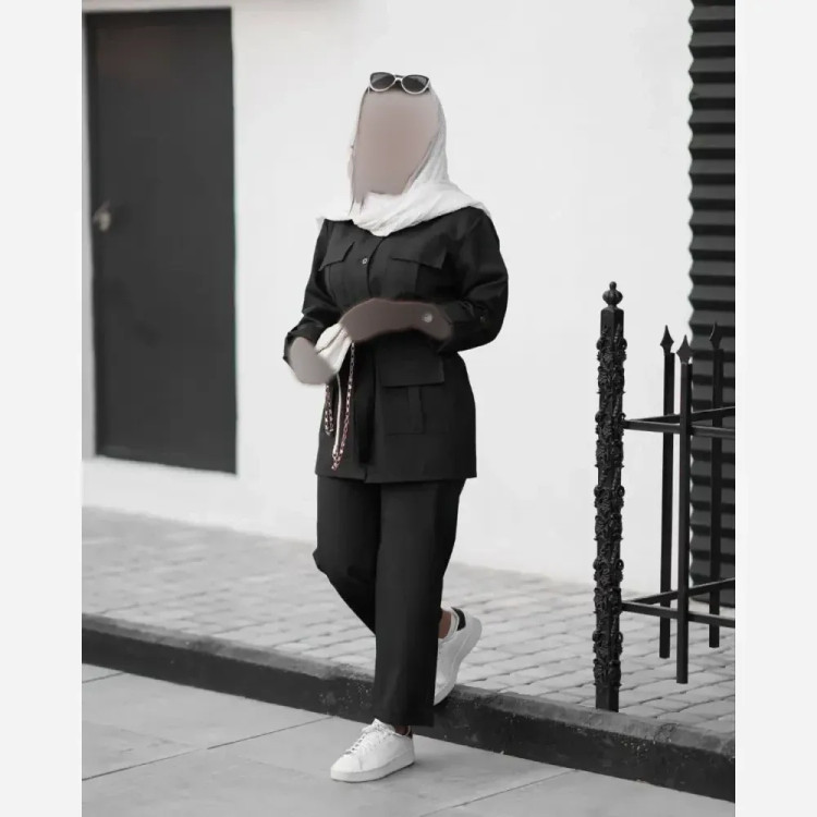 ست مانتو و شلوار هنگامه فری سایز مکانیک پرومکس درجه یک