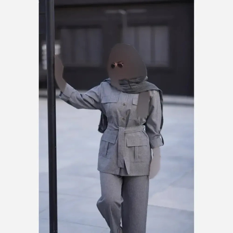 ست مانتو و شلوار هنگامه فری سایز مکانیک پرومکس درجه یک