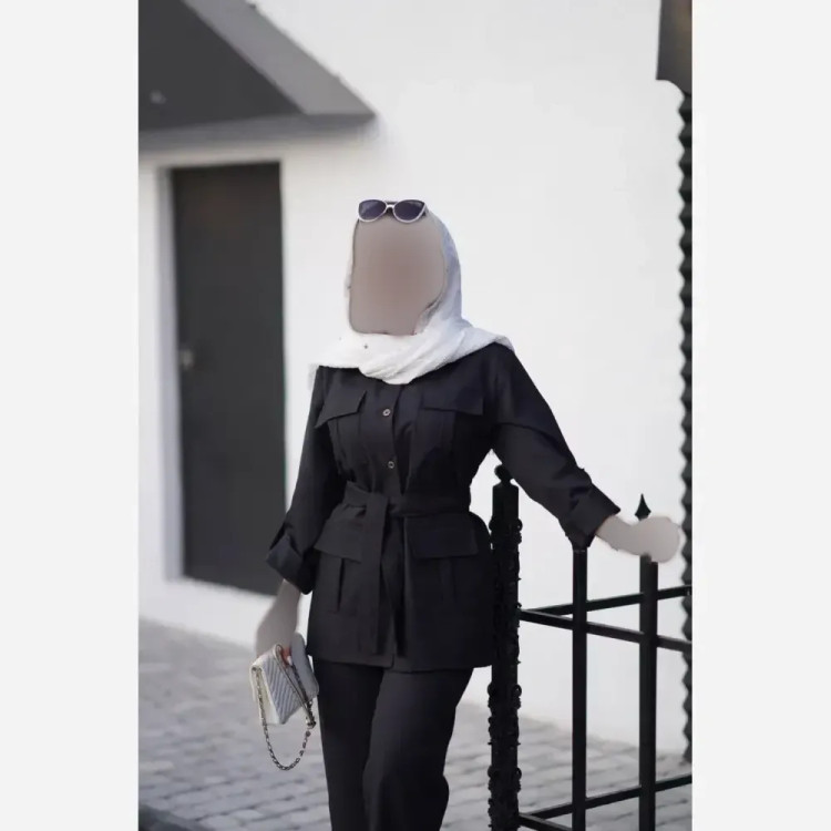 ست مانتو و شلوار هنگامه فری سایز مکانیک پرومکس درجه یک