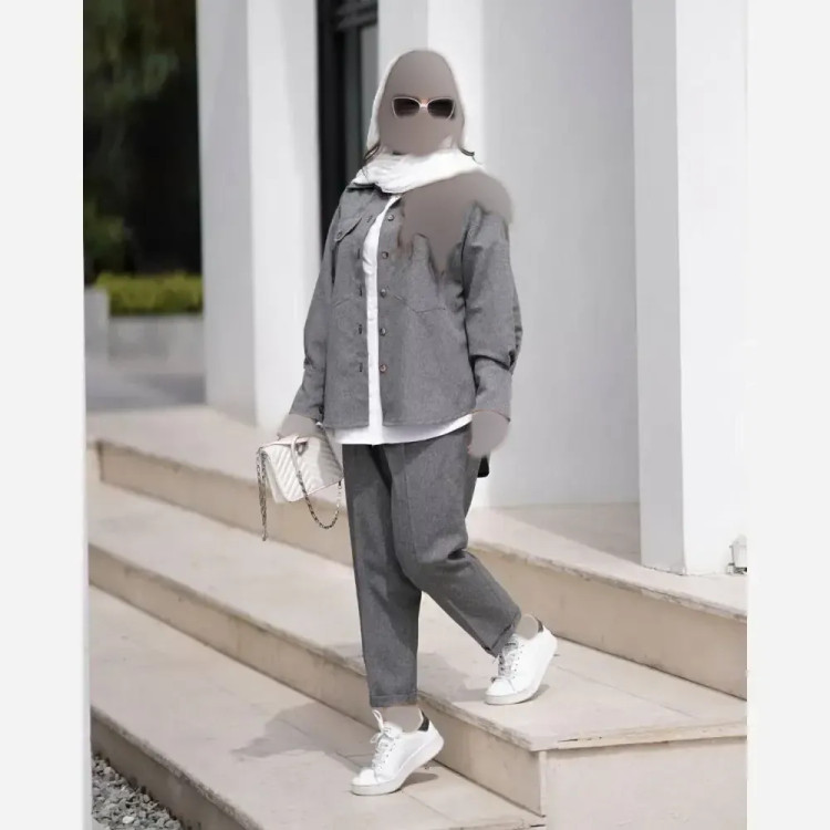 ست مانتو و شلوار سبا فری سایز از 36 تا 46 جنس مکانیک پرومکس اعلا