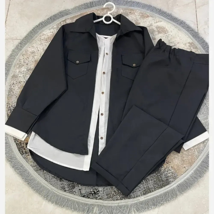 ست مانتو و شلوار سبا فری سایز از 36 تا 46 جنس مکانیک پرومکس اعلا