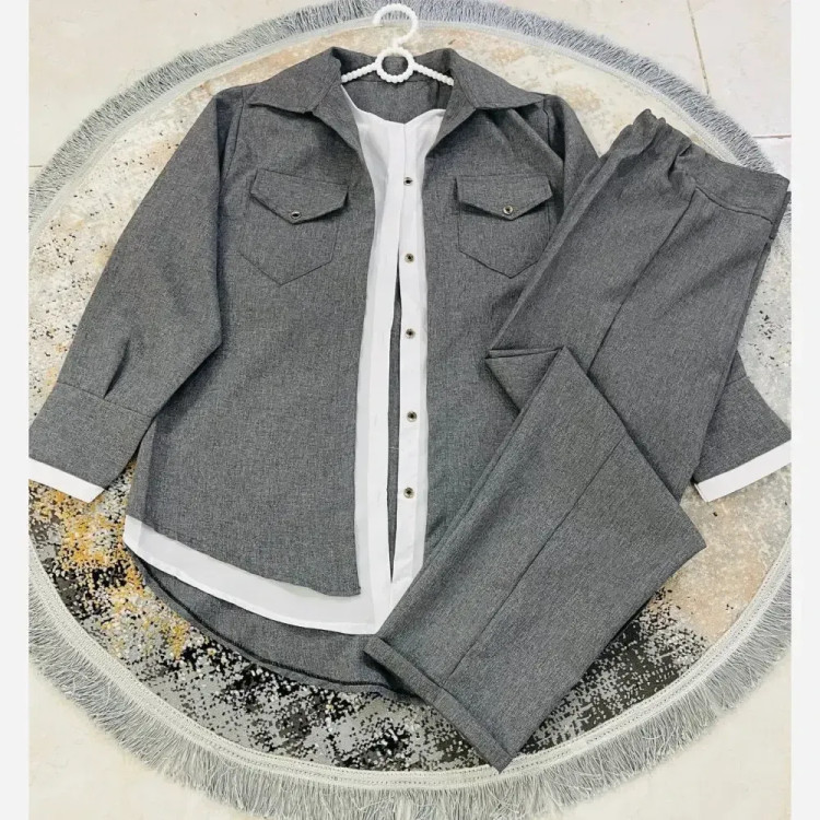 ست مانتو و شلوار سبا فری سایز از 36 تا 46 جنس مکانیک پرومکس اعلا