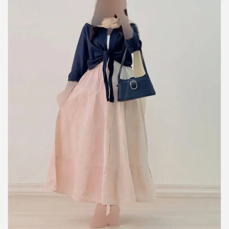 دامن ساحل فری سایز الیاف لینن قد 99 دور کمر تا 142 در رنگبندی متنوع