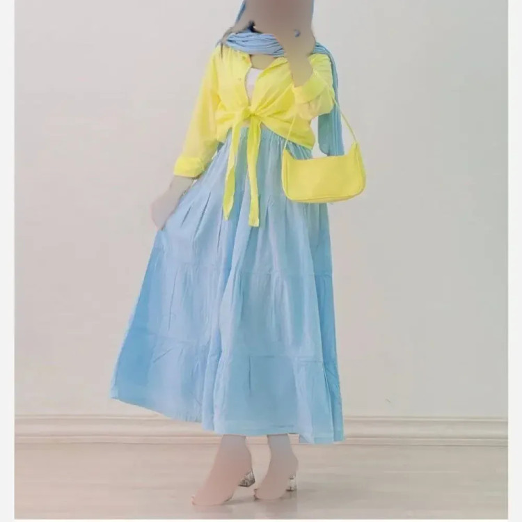 دامن ساحل فری سایز الیاف لینن قد 99 دور کمر تا 142 در رنگبندی متنوع