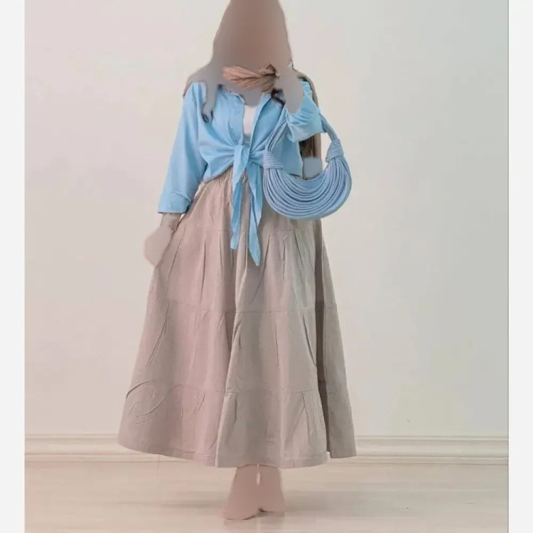 دامن ساحل فری سایز الیاف لینن قد 99 دور کمر تا 142 در رنگبندی متنوع