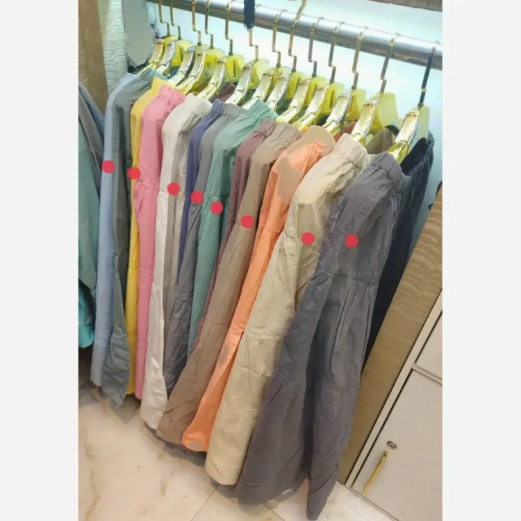 دامن ساحل فری سایز الیاف لینن قد 99 دور کمر تا 142 در رنگبندی متنوع