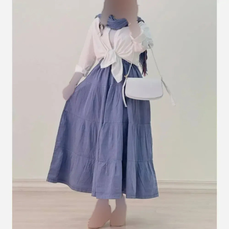 دامن ساحل فری سایز الیاف لینن قد 99 دور کمر تا 142 در رنگبندی متنوع