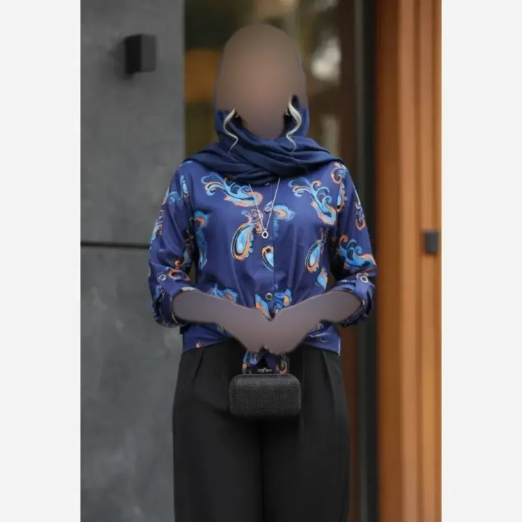 شومیز گره ای نونا ژاکارد حصیری زنانه سایز فری 36 تا 46 شیک و خنک