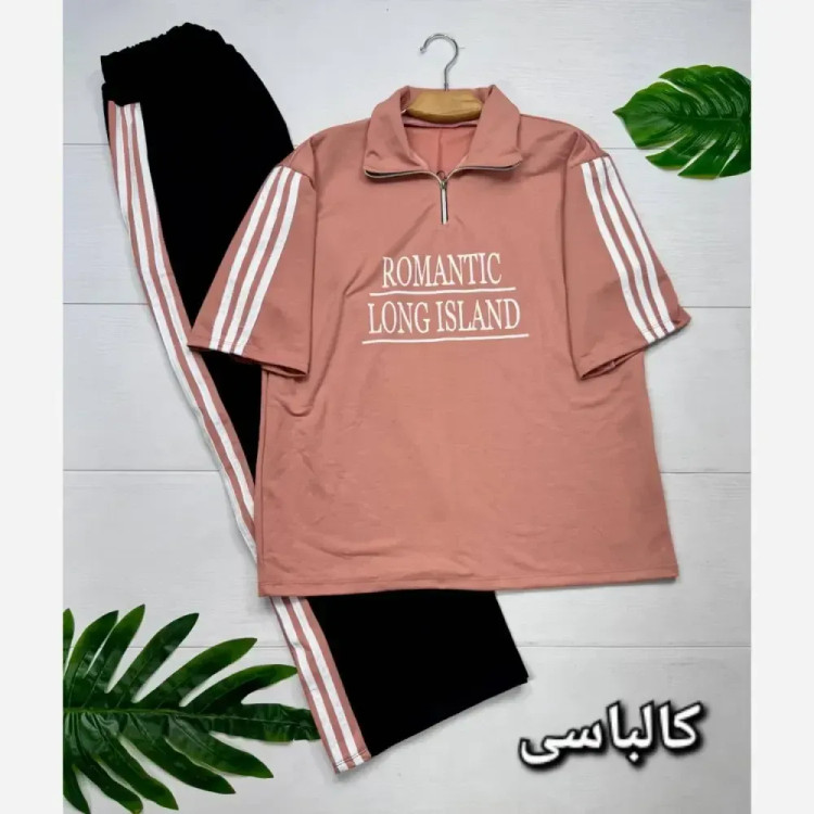 ست بلوز و شلوار زنانه ROMANTIC جنس پنبه گلکسی سایز فری 38 تا 46