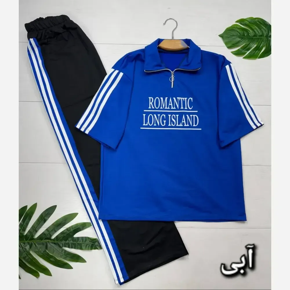 ست بلوز و شلوار زنانه ROMANTIC جنس پنبه گلکسی سایز فری 38 تا 46