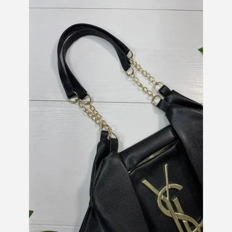 کیف یاشیل چرم باکیفیت مشکی سایز آزاد 50*25 سانت