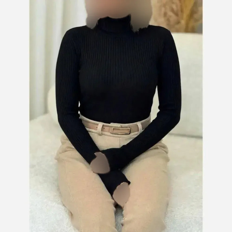 بادی یقه گرد ابریشم فانریپ کش مشکی زرشکی سایز 38 تا 44