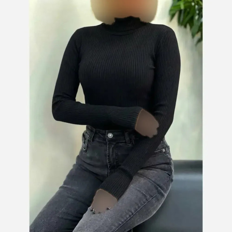بادی یقه گرد ابریشم فانریپ کش مشکی زرشکی سایز 38 تا 44