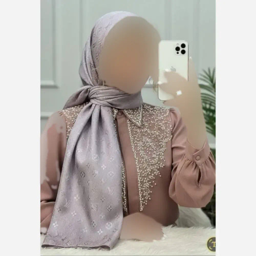 شال طلاکوب ژاکارد پتینه دورو ابعاد 65×178 فری سایز