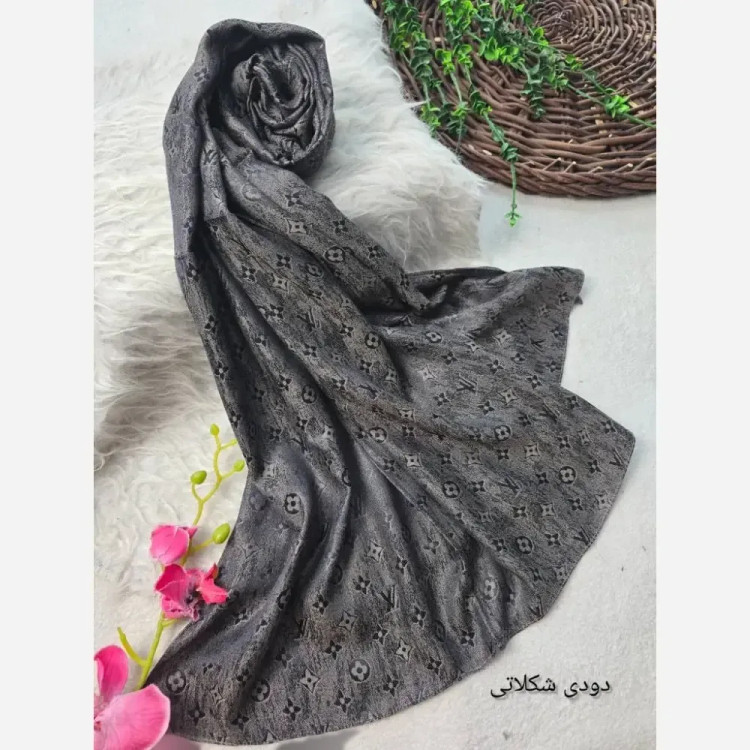 شال طلاکوب ژاکارد پتینه دورو ابعاد 65×178 فری سایز