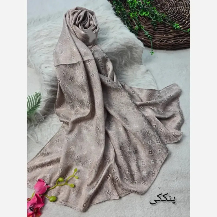 شال طلاکوب ژاکارد پتینه دورو ابعاد 65×178 فری سایز