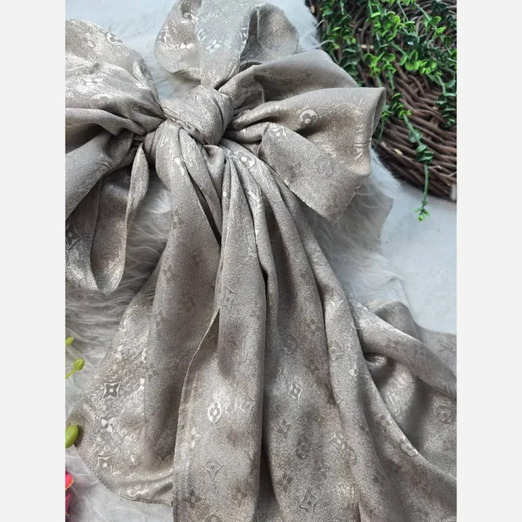 شال طلاکوب ژاکارد پتینه دورو ابعاد 65×178 فری سایز