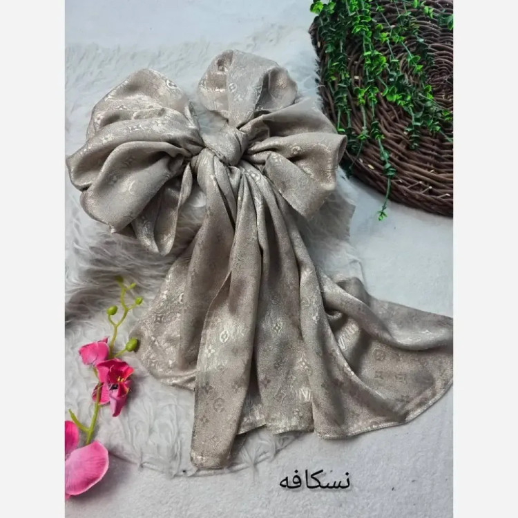 شال طلاکوب ژاکارد پتینه دورو ابعاد 65×178 فری سایز