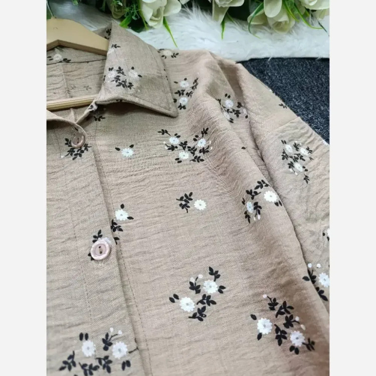 شومیز مجلسی زنانه گل گچی شانتون ژاکارد فری سایز 38 تا 50