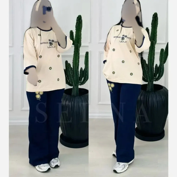 تیشرت و شلوار پردیس پنبه لاکرا فری سایز 38 تا 46 رنگ بندی متنوع