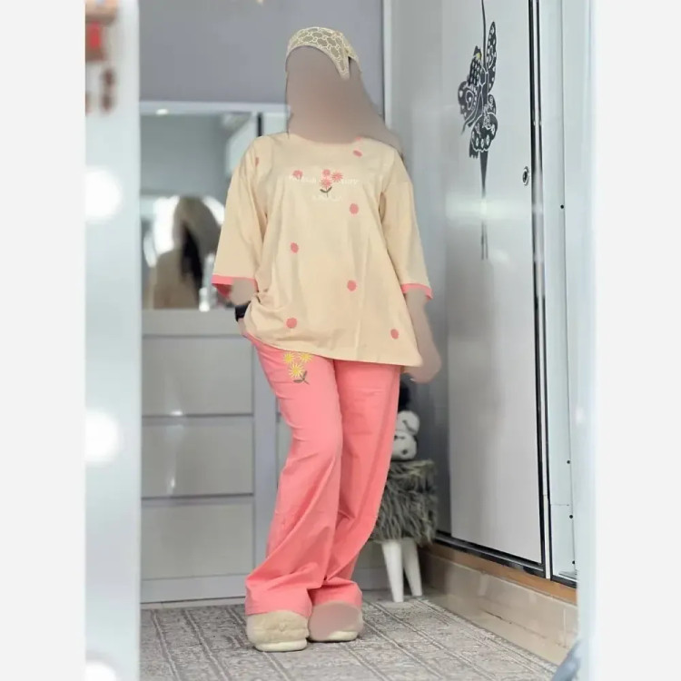 تیشرت و شلوار پردیس پنبه لاکرا فری سایز 38 تا 46 رنگ بندی متنوع