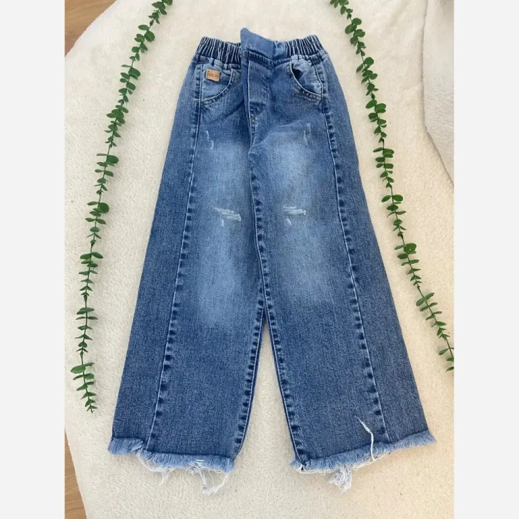 شلوار جین شافل بچه گانه ترک آبی سایز 75