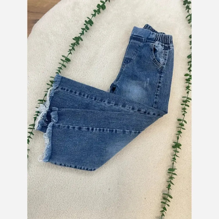 شلوار جین شافل بچه گانه ترک آبی سایز 75