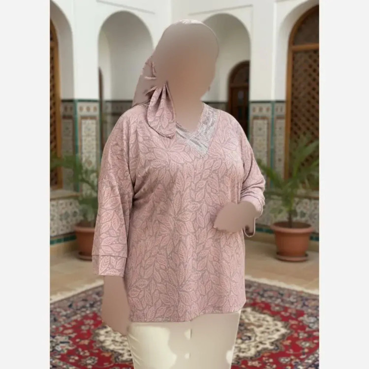 شومیز مجلسی نگین دار کیمانو مدل تابان ژاکارد ویسکوز فری سایز 46 تا 54