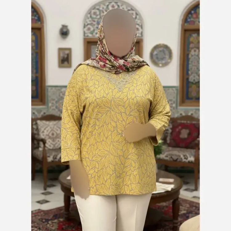 شومیز مجلسی نگین دار کیمانو مدل تابان ژاکارد ویسکوز فری سایز 46 تا 54